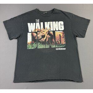 Rare Vintage Y2K The Walking Dead TV Series Show Zombie Scary Skull Promo Tee